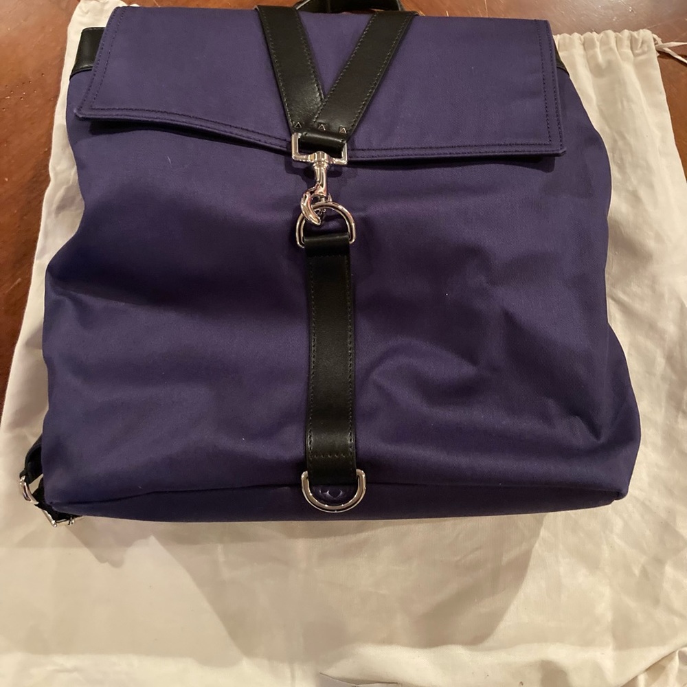 VALENTINO Valentino Marine Nero Canvas V Sign Backpack NY0B0612 YPD NEW